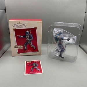 Vintage2002 Hallmark Keepsake Star Wars JANGO FETT Attack of the Clones Ornament